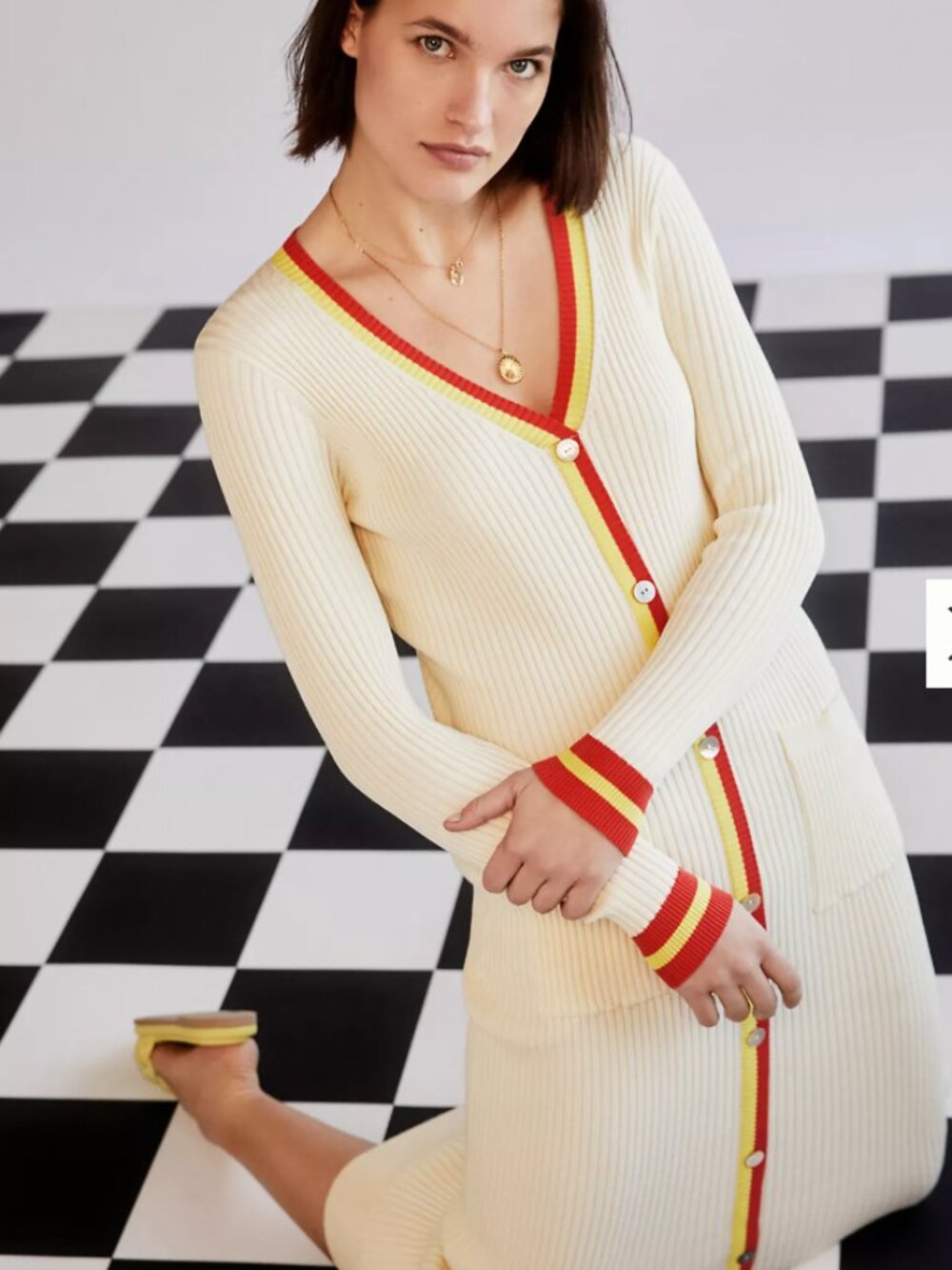 Anthropologie Perle Midi Sweater Ribbed Cardigan Dress 2X